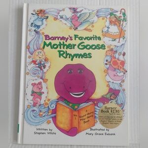 Barney's Favorite Mother Goose Rhymes 1993 Vintage Hardcover Book